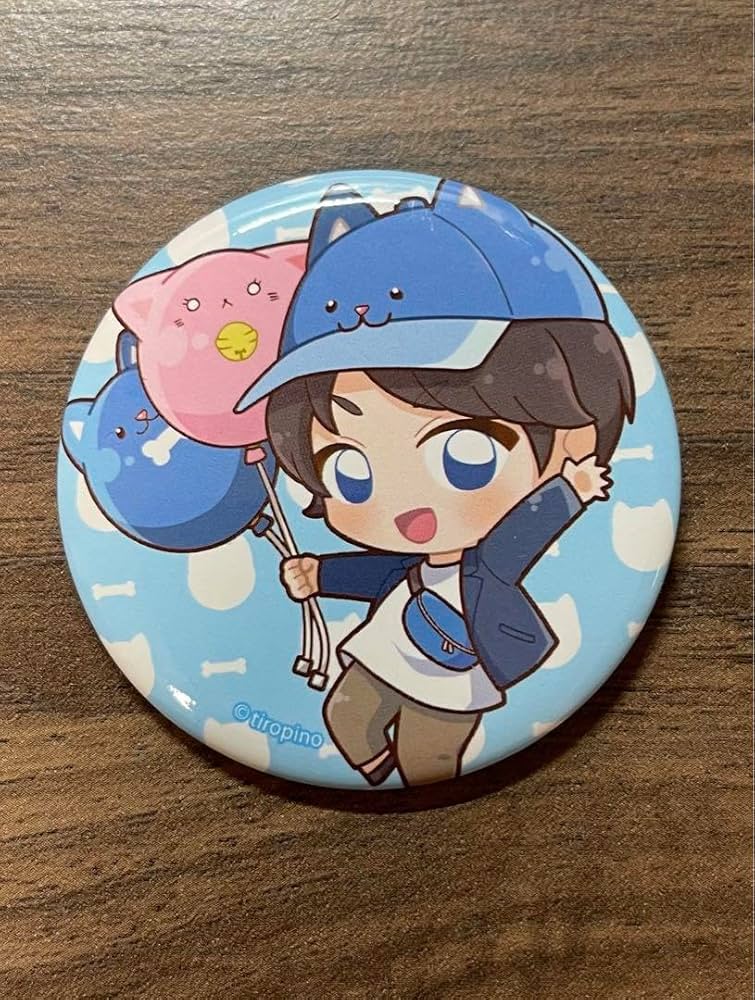 ちろぴの ちろる缶バッチ30個セット（バラ売り可能、缶バッチカバー付き）