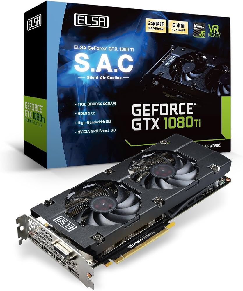 Amazon | ELSA GeForce GTX 1080Ti 11GB S.A.C グラフィックスボード