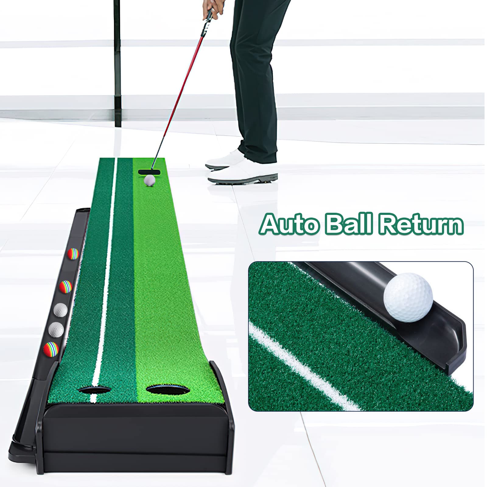 Dollox Putting Green Golf Putting Mat for Indoor, Putting Matt