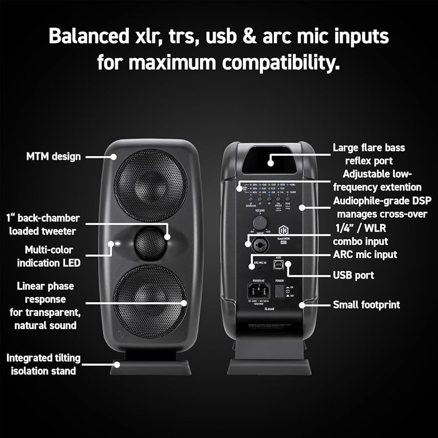 Amazon.com: IK Multimedia iLoud MTM MKII (Pair Plus ARC mic