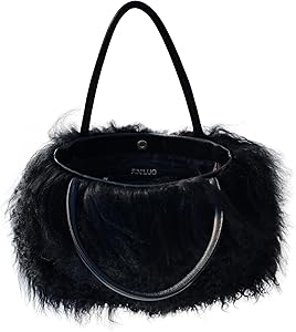 FINILUO Women Luxury Real Lamb Mongolian Flush Wool Fur With