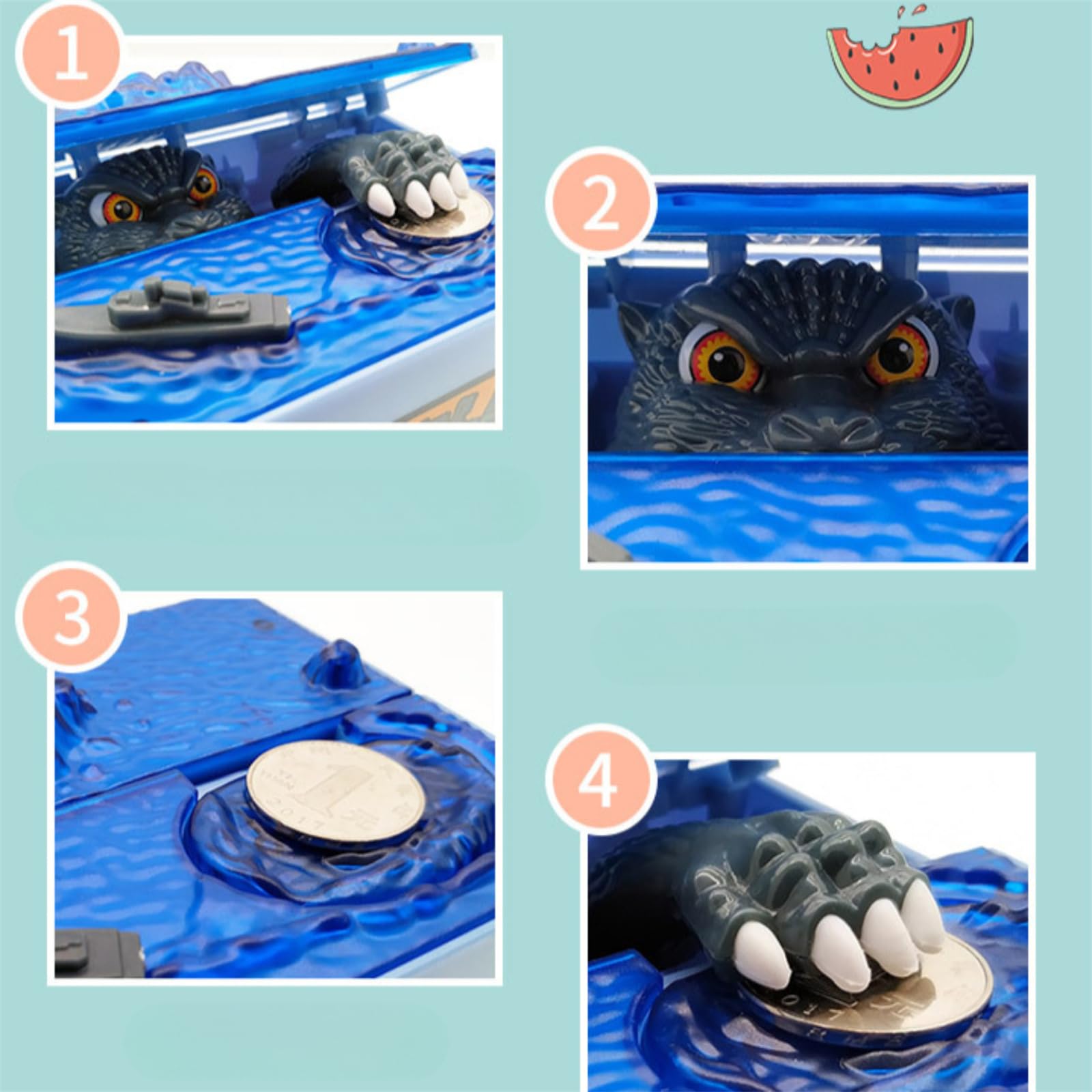 Amazon.co.jp: ミュージックつき自動ゴジラ貯金箱 43234-2384 : おもちゃ