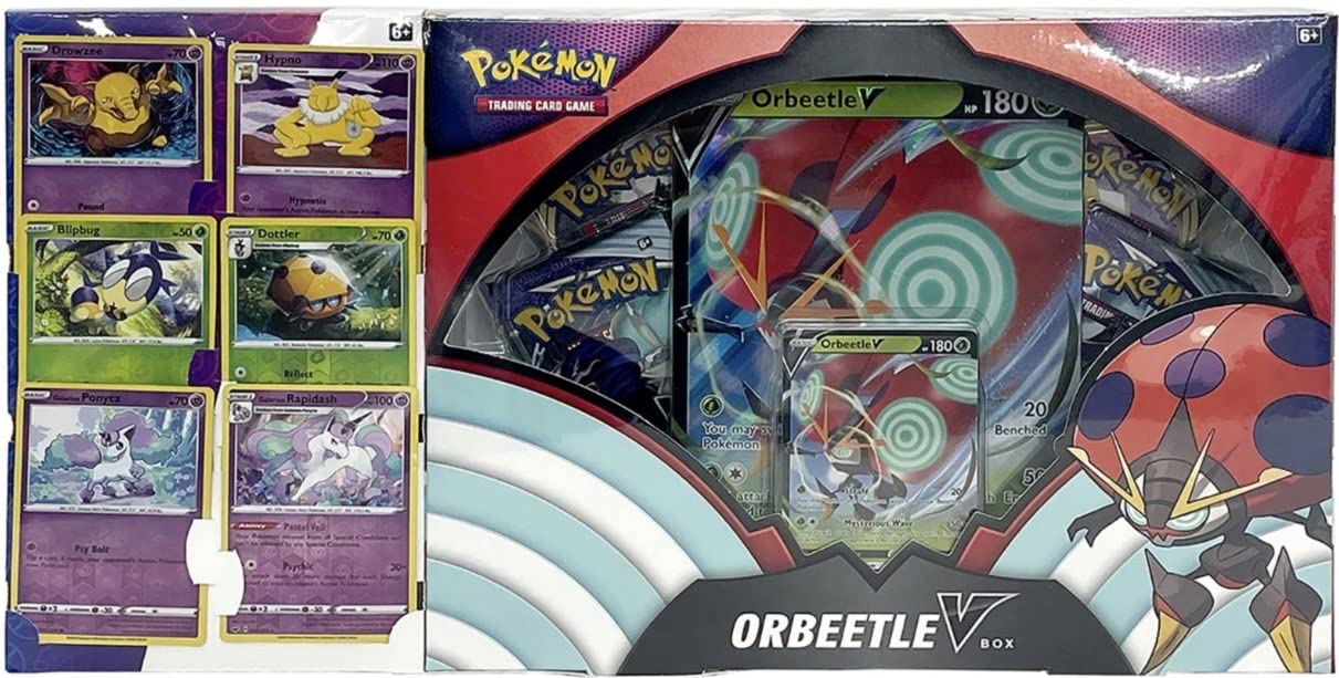 Amazon.com: Pokemon TCG Orbeetle V Set Vivid Voltage Box - 4