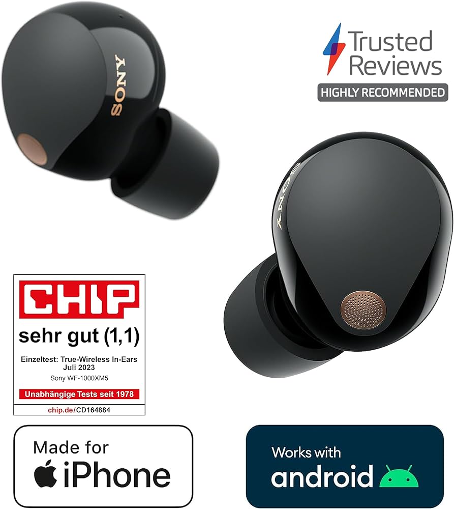 Sony WF-1000XM5 Kablosuz Gürültü Önleyici Kulaklıklar, Bluetooth