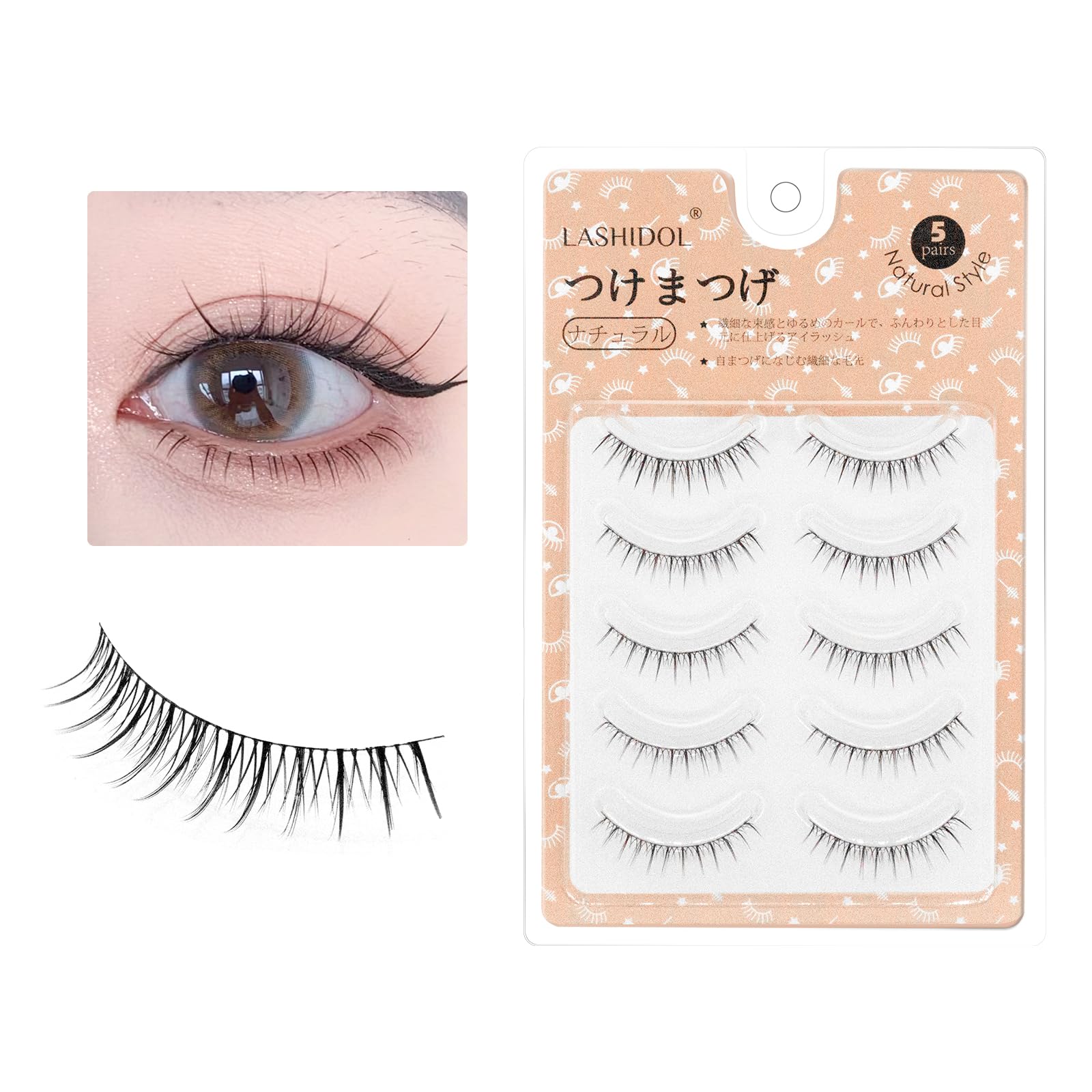 Amazon | LASHIDOL つけまつげ ナチュラル まつげ 付けまつ毛