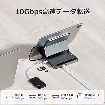Amazon.co.jp: PULWTOP 9 in 1 iPad ドッキングステーション USB-C