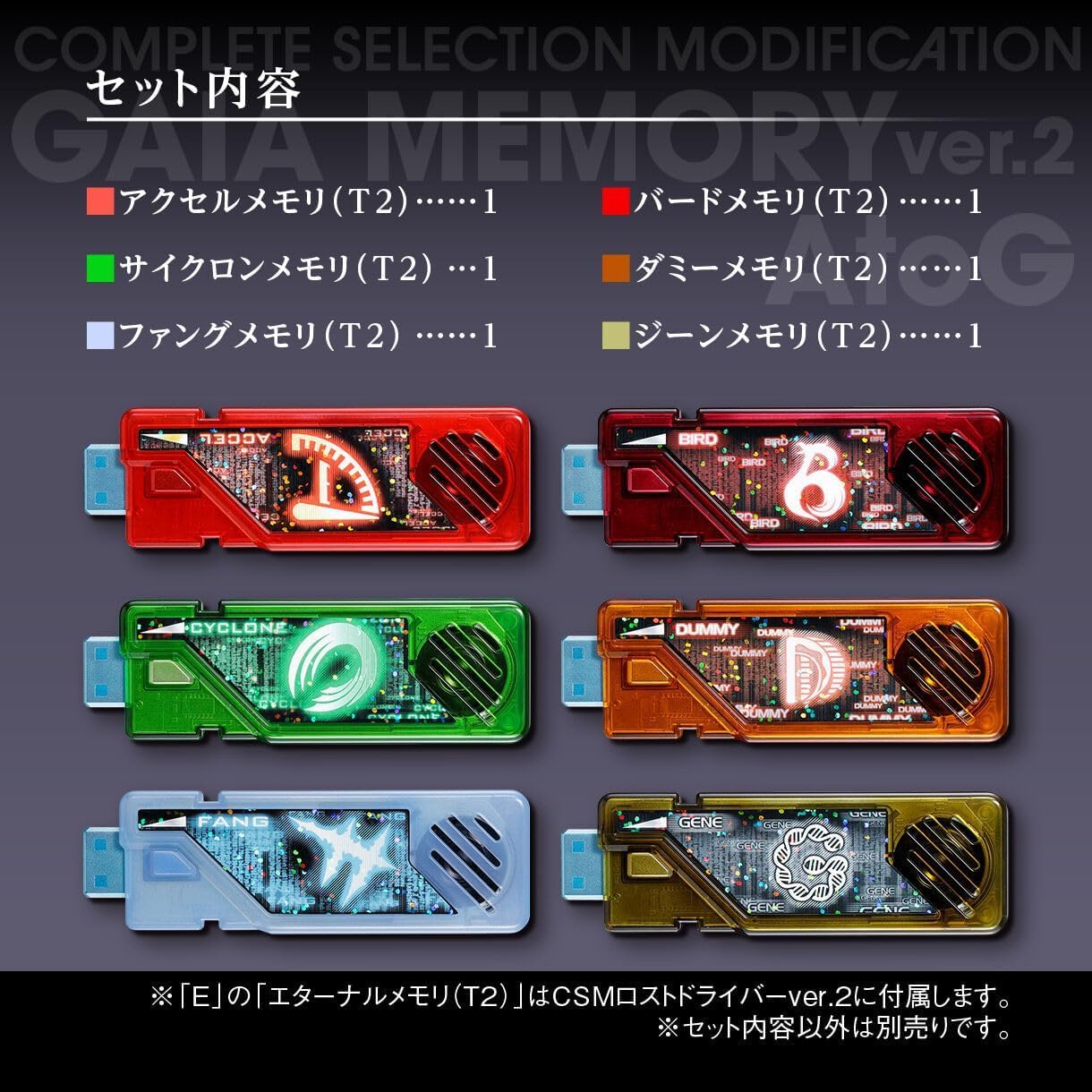 Amazon.co.jp: CSM T2ガイアメモリver.2 AtoG : おもちゃ