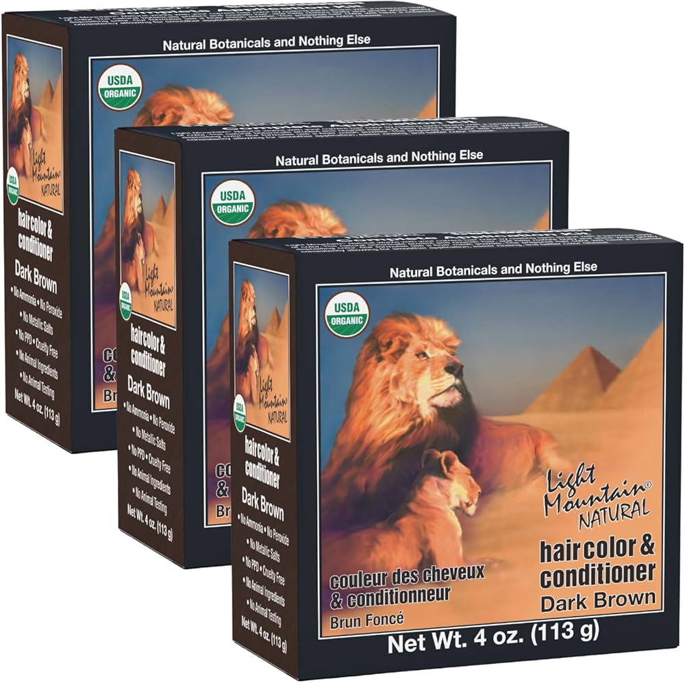 Amazon.com : Light Mountain Henna Hair Color & Conditioner - Dark
