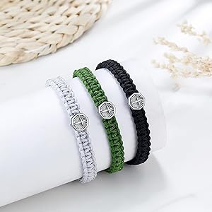 Amazon.com: JENDEAR SHINE Cross Bracelet for Men, Adjustable Hand