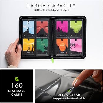 Amazon.com: Vault X 4 Pocket Trading Card Zip Binder, 160 Cards