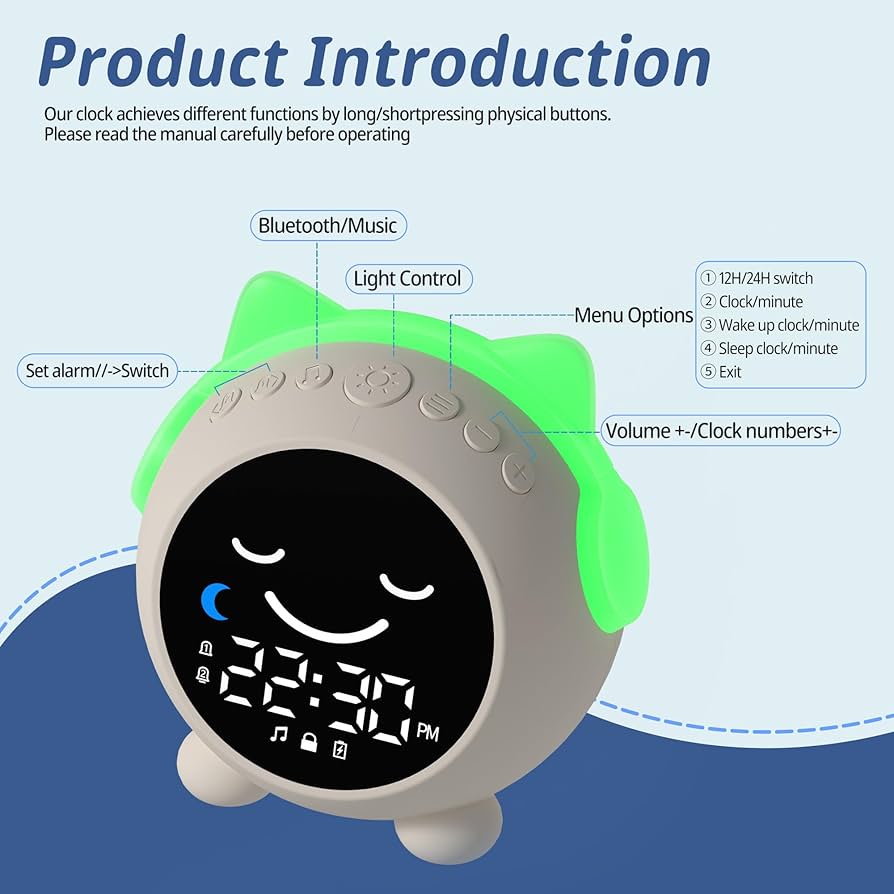 Amazon.com: MRSCOZ Kids Alarm Clock for Sleep Training,Sleep