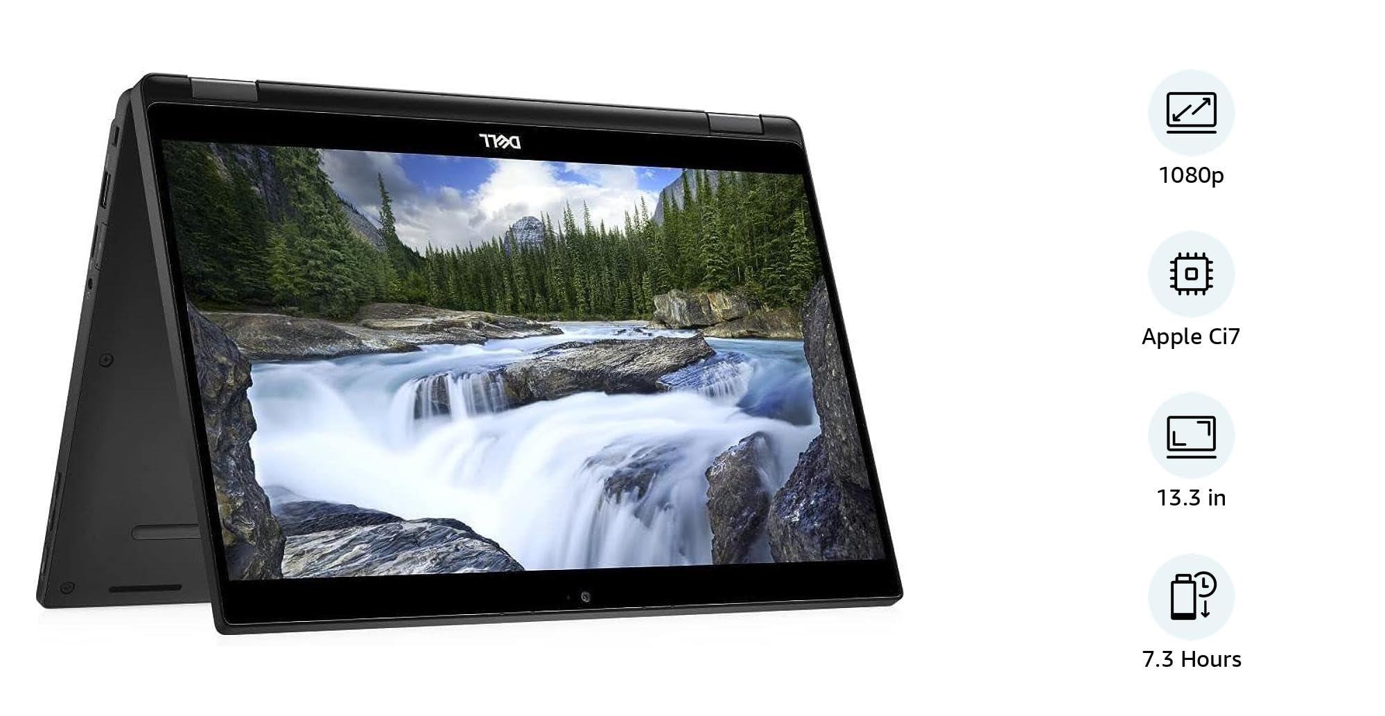 Dell (Refurbished) Latitude 7390 2in1 notebook laptop, Intel Core