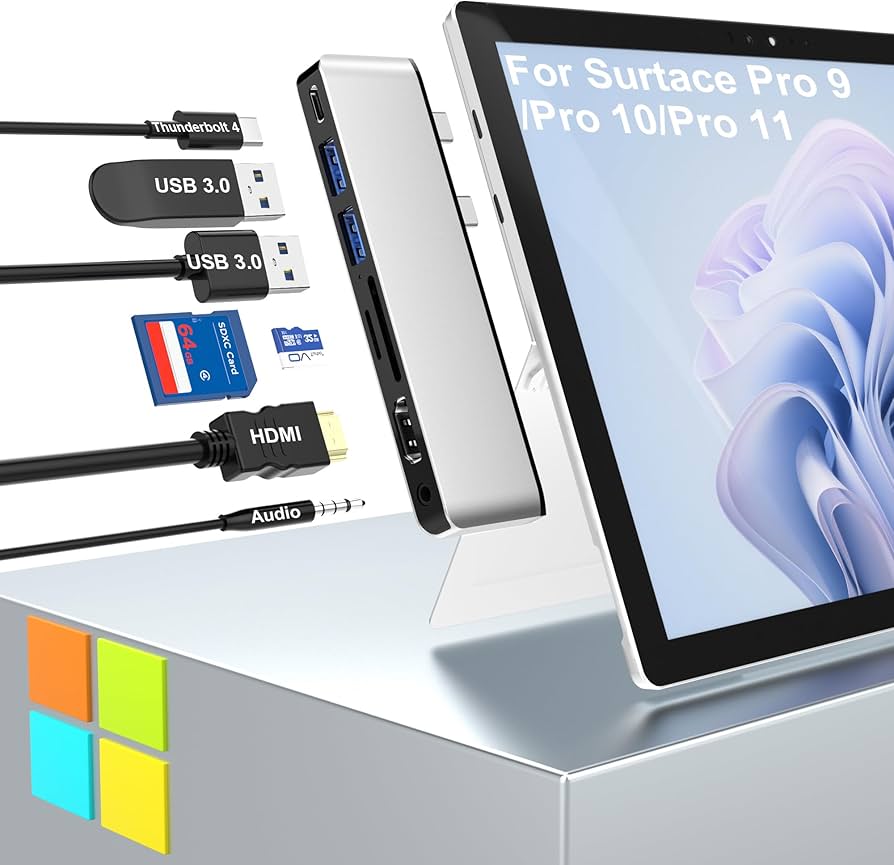 Amazon.co.jp: Surface Pro 9 ハブ 4K HDMI 変換アダプタ, USB-C