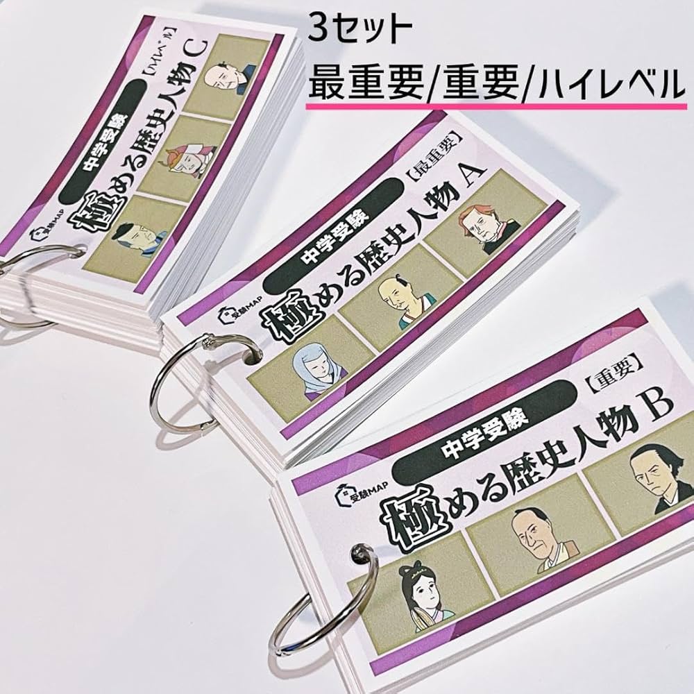 Amazon | 極める歴史人物フルセット 暗記カード 中学受験 中学入試