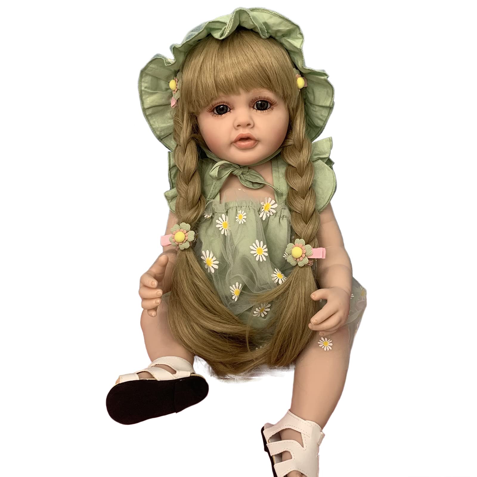 Amazon.co.jp: 55cm フルボディシリコーンリボーンドール長い髪リアル