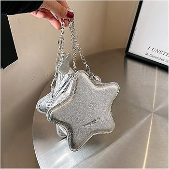 Amazon | PURPLELILY レディース キラキラメタリック PUレザー 星型