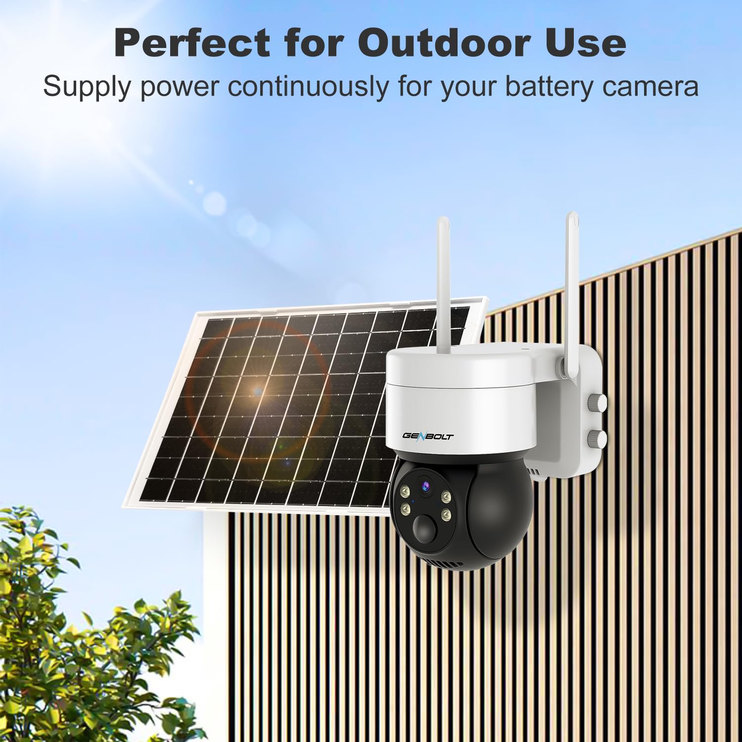 Amazon.co.jp: 【GENBOLTバッテリーカメラ専用】増設用太陽光パネル