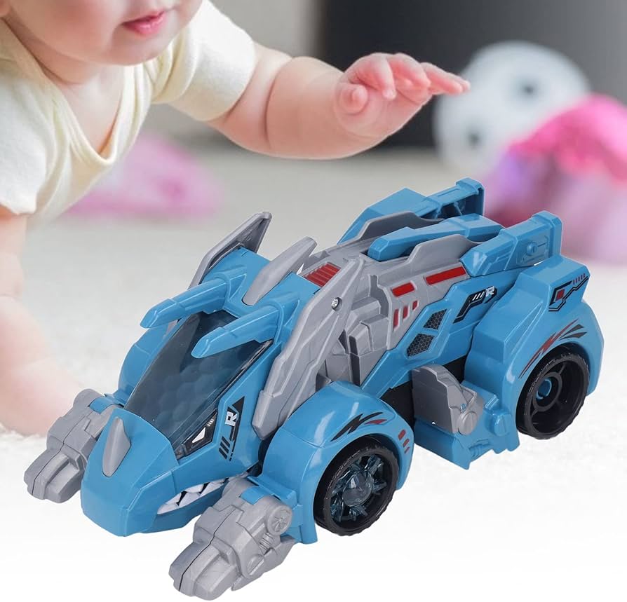 Amazon | 変形恐竜ロボット車、ギフト LED (青) | 鉄道雑貨 | おもちゃ