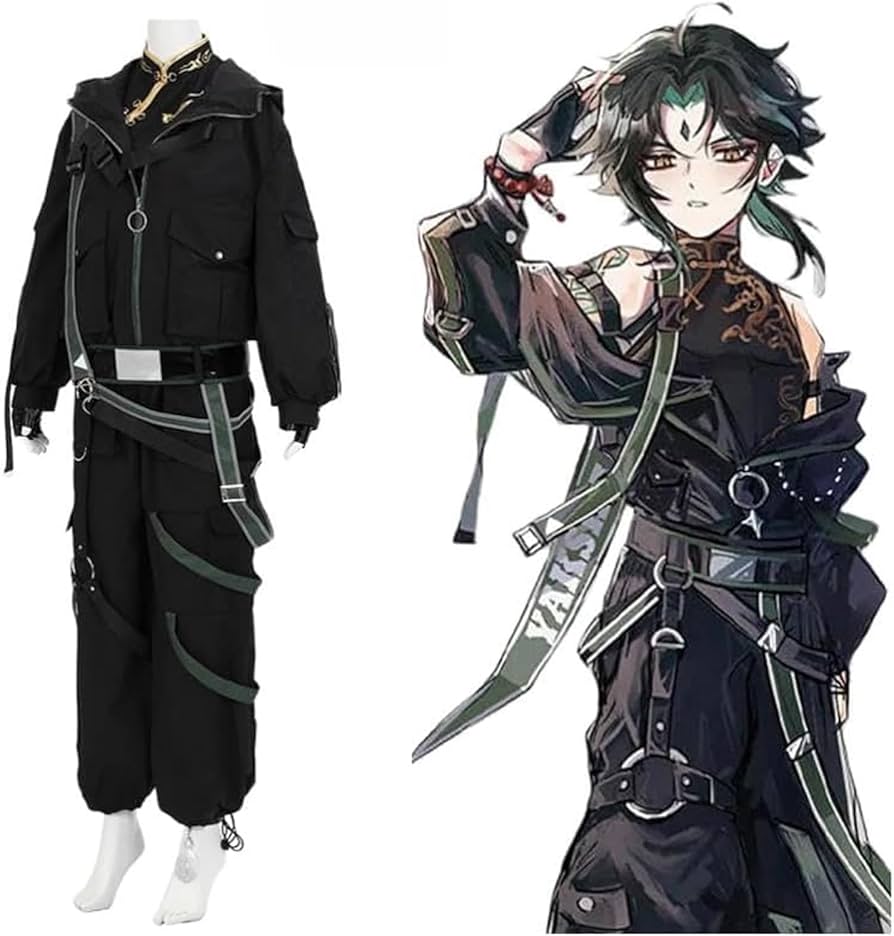 Amazon.co.jp: 原神 周辺 魈 降魔大聖 工装服 コスプレ衣装 フルセット