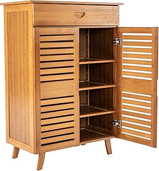 Amazon.com: Gdrasuya10 Bamboo Shoe Organizer - 5 Tier Shoe Storage