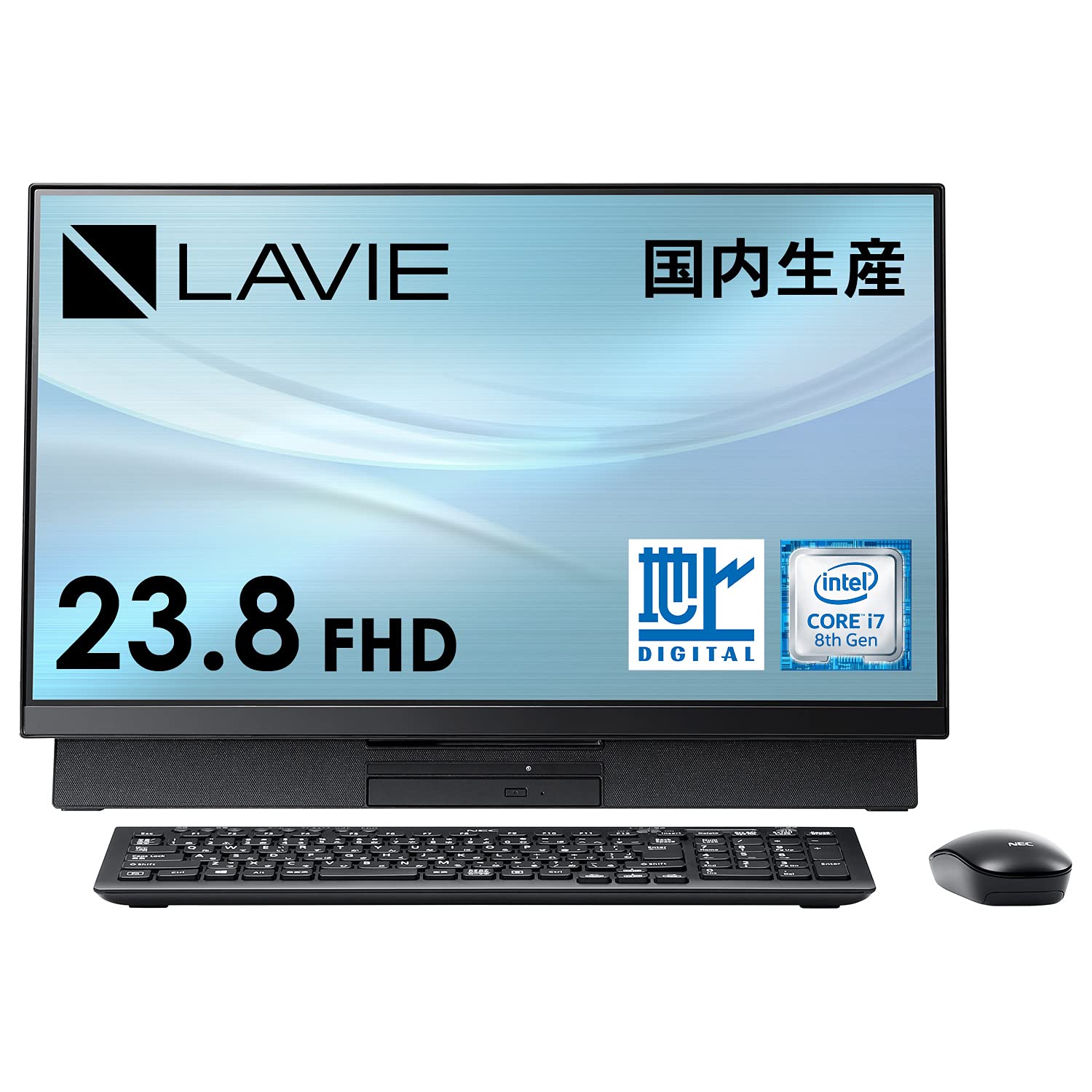 <週末特価>NEC一体型デスクトップPC-DA970MAB M.2SSD+HDD LAVIE Desk All-in-one（DA970/MAB ダブルチューナ搭載） デスクトップ