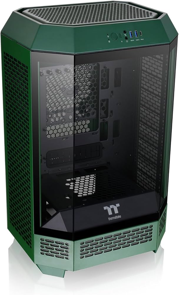 Amazon | Thermaltake The Tower 300 Racing Green 3面強化ガラス