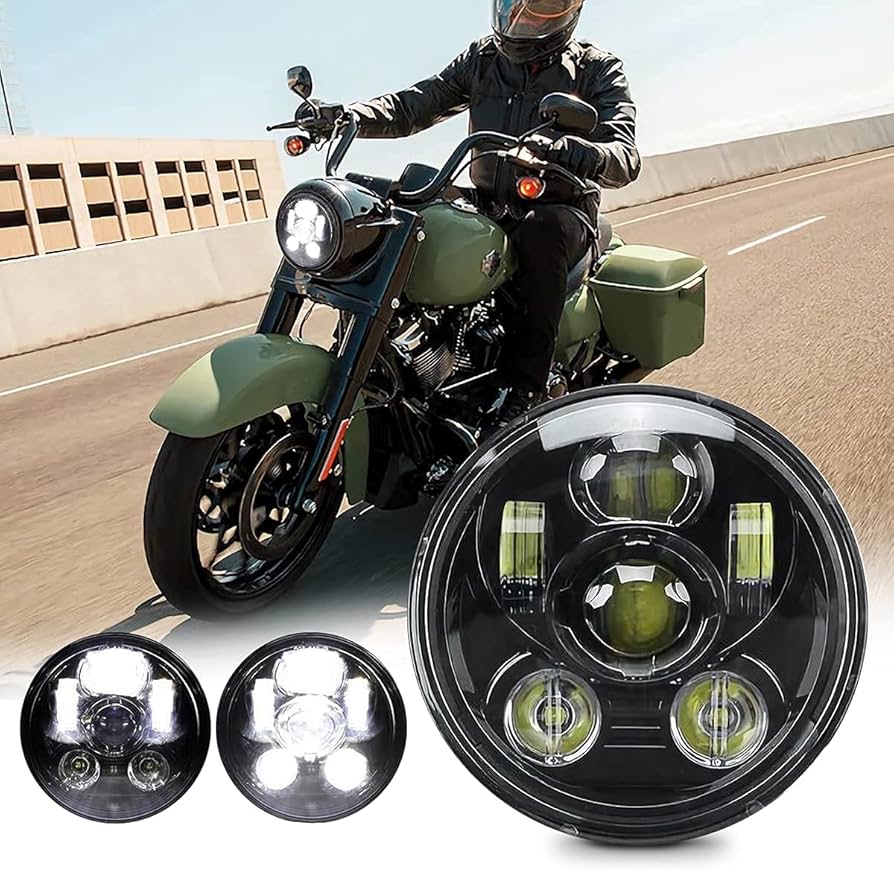 Amazon | JIAHER バイク ヘッドライト 車検対応 汎用 5.75インチ LED