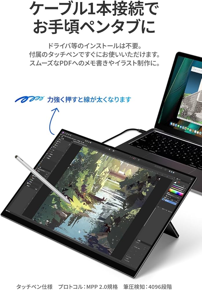 Amazon.co.jp: モバイルモニター EHOMEWEI 2.5K 17インチ WQXGA