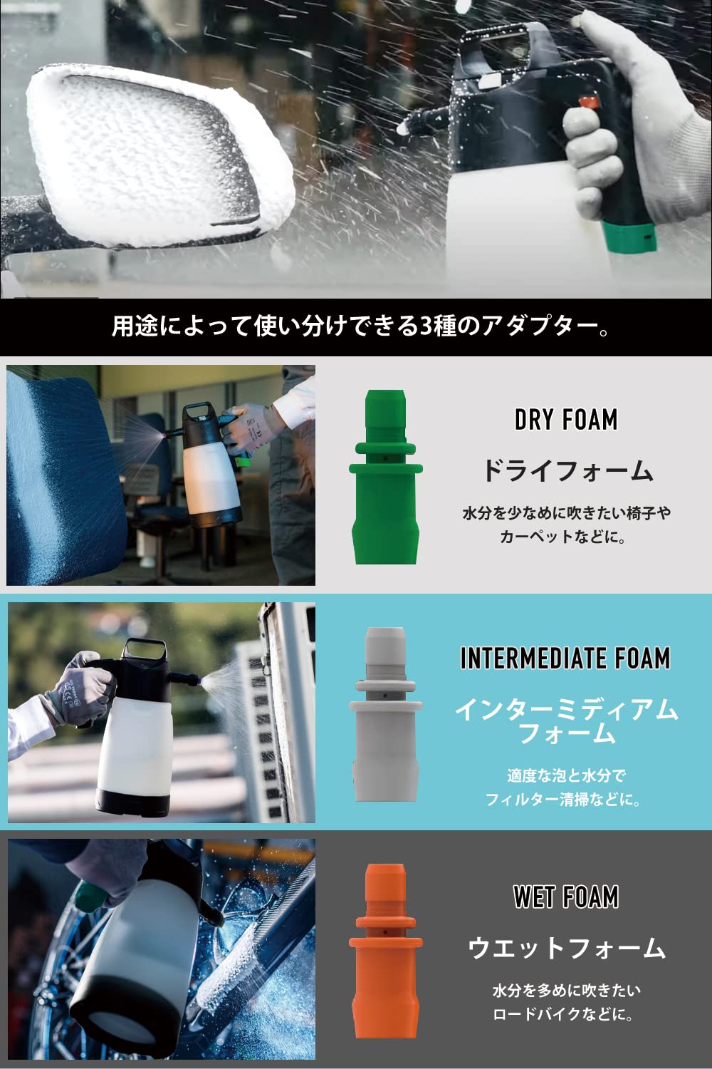 Amazon.co.jp: 【濃密な泡を愛車にたっぷりと】 iK Foam PRO 2 洗車