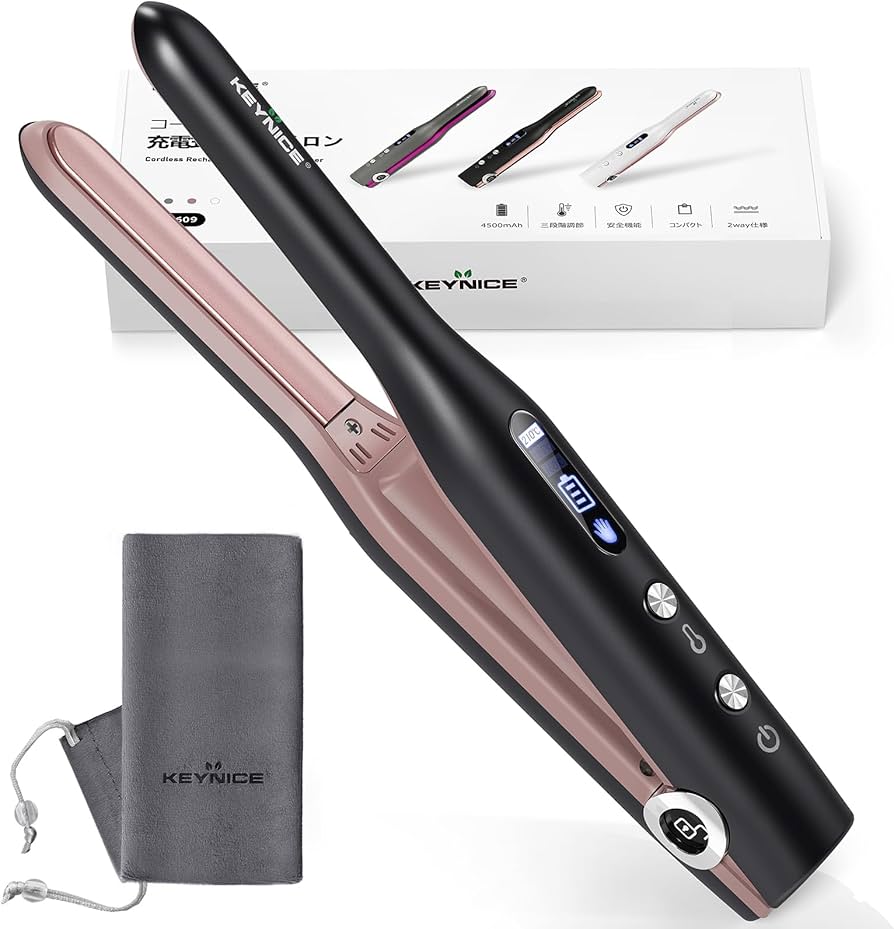 Amazon.co.jp: 「2024新登場&小回り」Keynice コードレスヘアアイロン