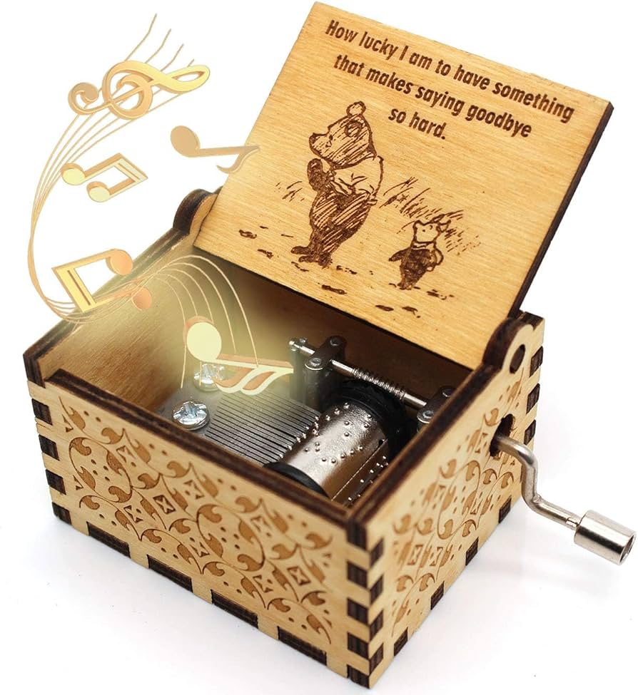 Amazon.co.jp: Ukebobo木製オルゴール - プーさんの言葉、友人への