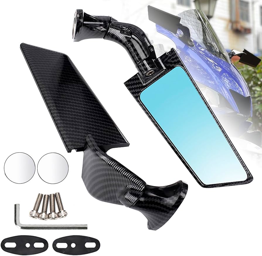 Amazon | RACEAST バイクのリアビューミラー固定翼バックミラー