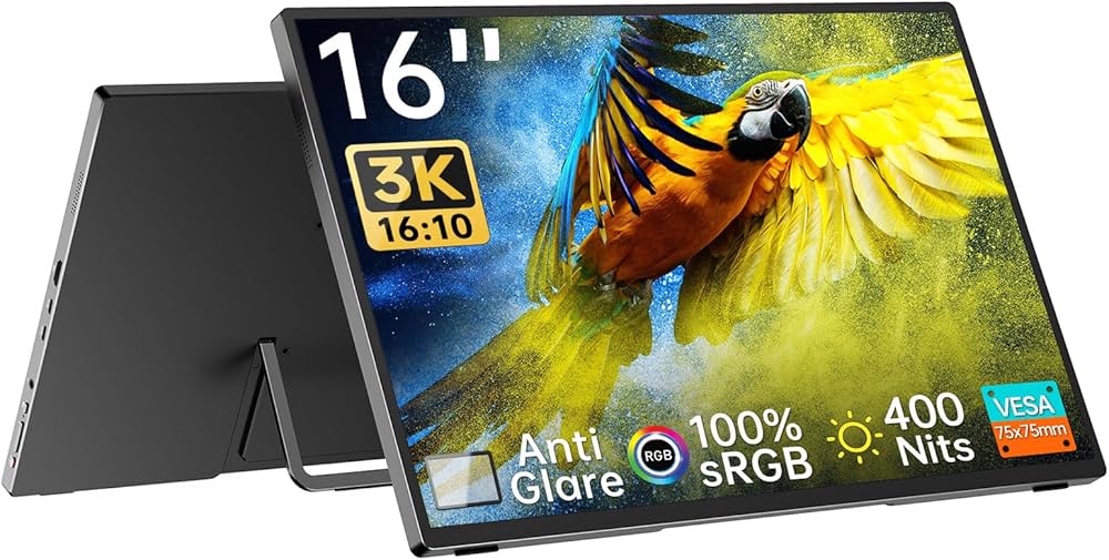 Amazon.co.jp: Intehill モバイルモニター 3k モニター 16 インチ AG非