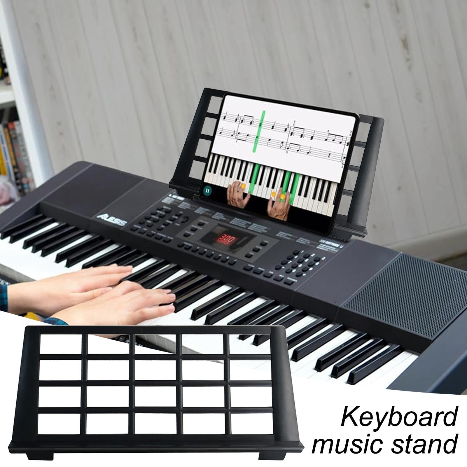 Amazon | キーボード譜面台 | 電子楽譜 | ポータブル楽譜、折りたたみ