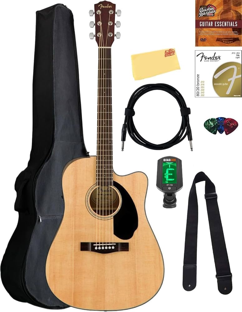 Amazon.com: Fender CD-60SCE Solid Top Dreadnought Acoustic