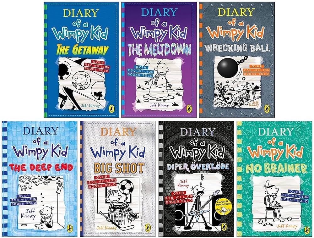 Diary of a Wimpy Kid Series 12-18 Collection 7 Books Set By Jeff