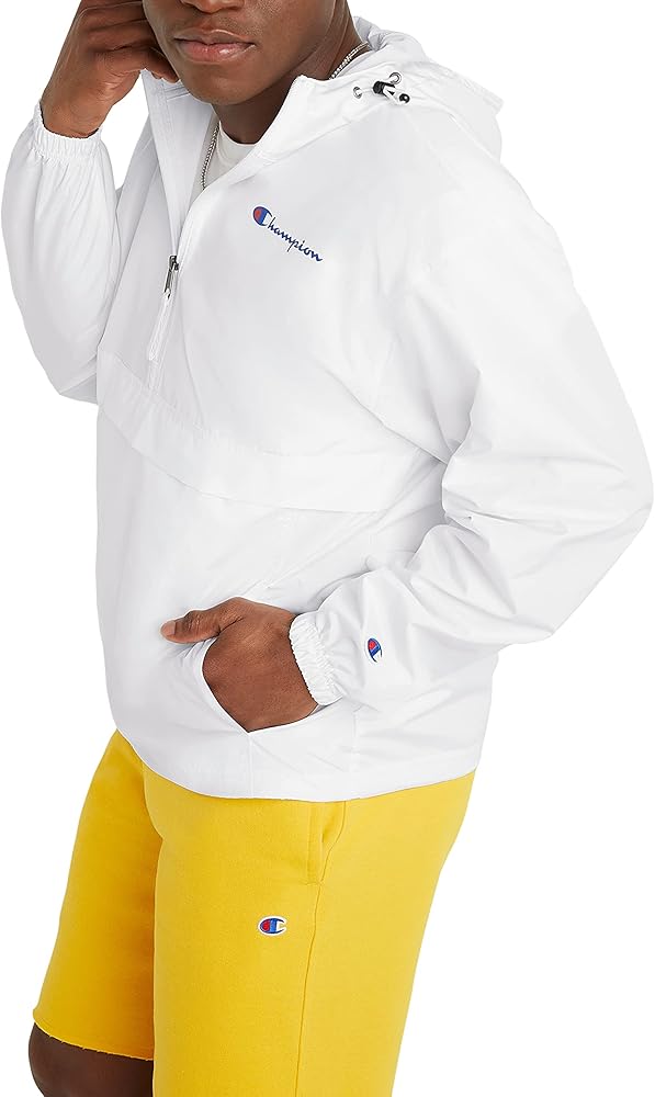 Champion mens Stadium Packable Jacket, Left Chest Script Jacket