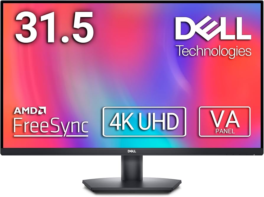 Dell 32 Inch 4K Monitor, UHD (3840 x 2160), 60Hz, Dual HDMI 2.0