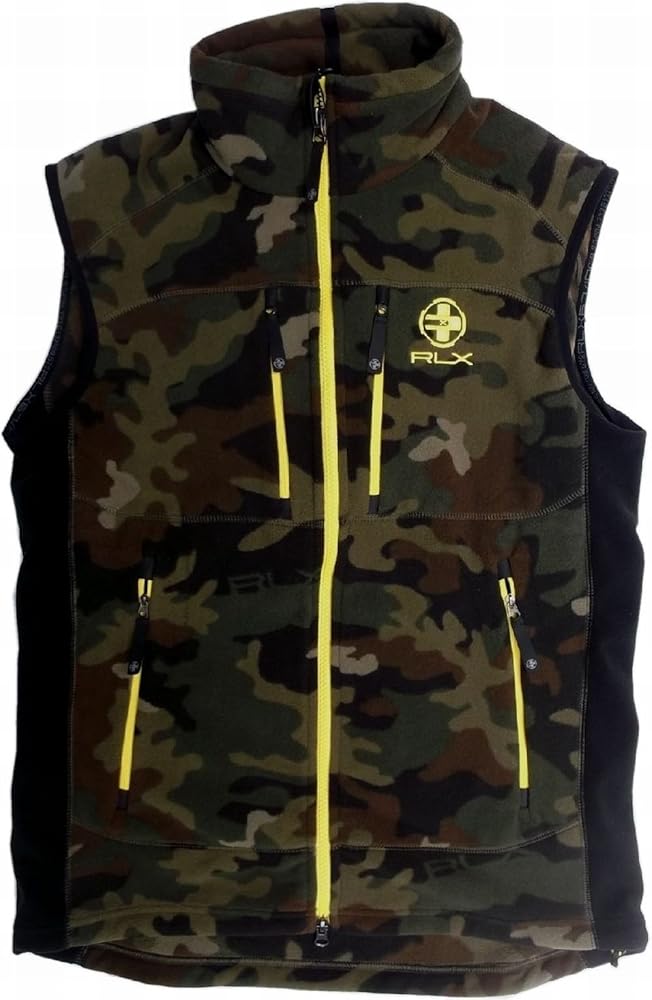 Amazon | (RLX ラルフローレン) フリースベスト カモフラージュ 迷彩