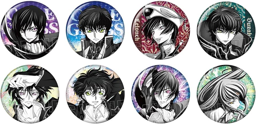 Amazon.co.jp: コードギアス 反逆のルルーシュ ホロEYE缶バッジ 8個