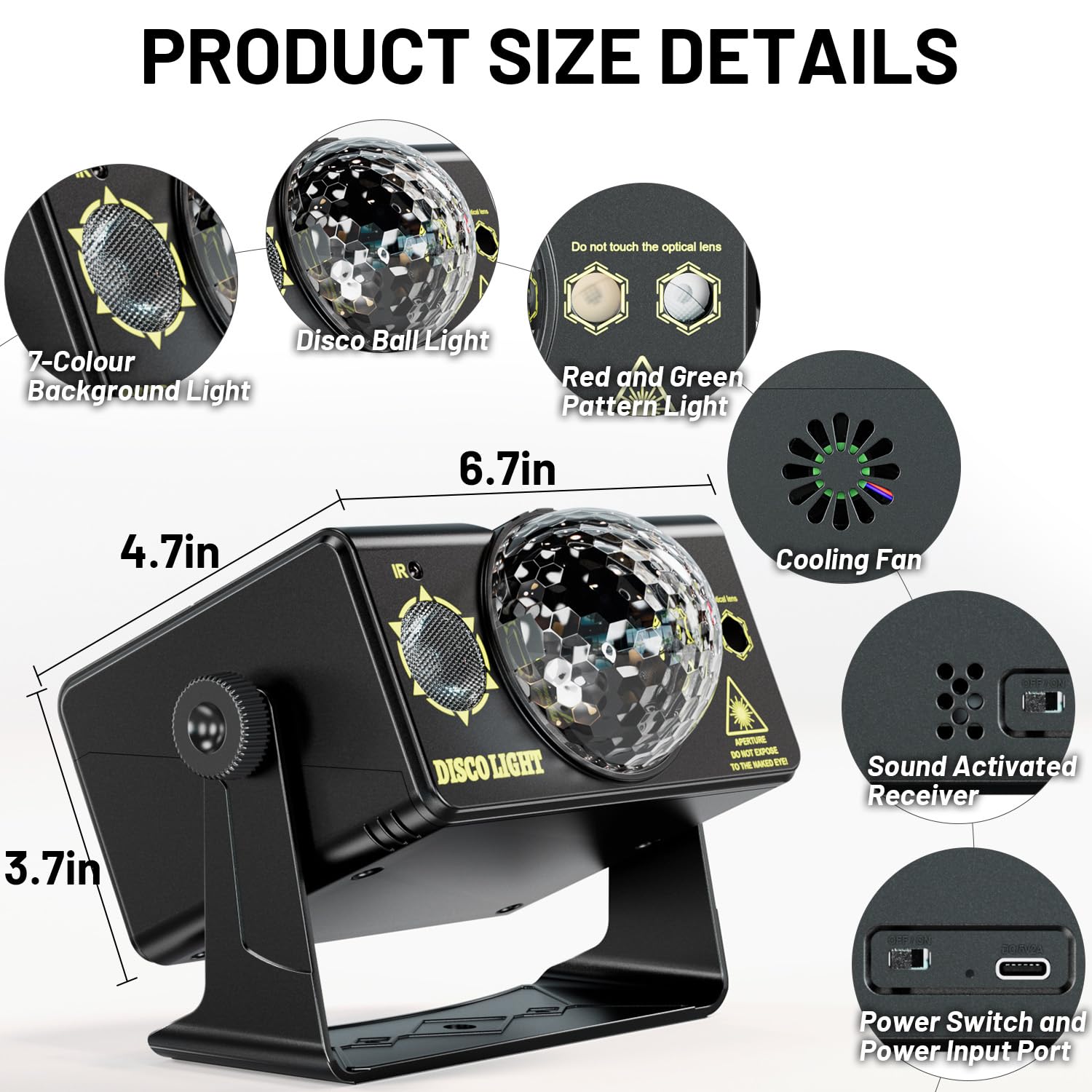 Amazon.co.jp: パーティーライト DJディスコライト ディスコボール