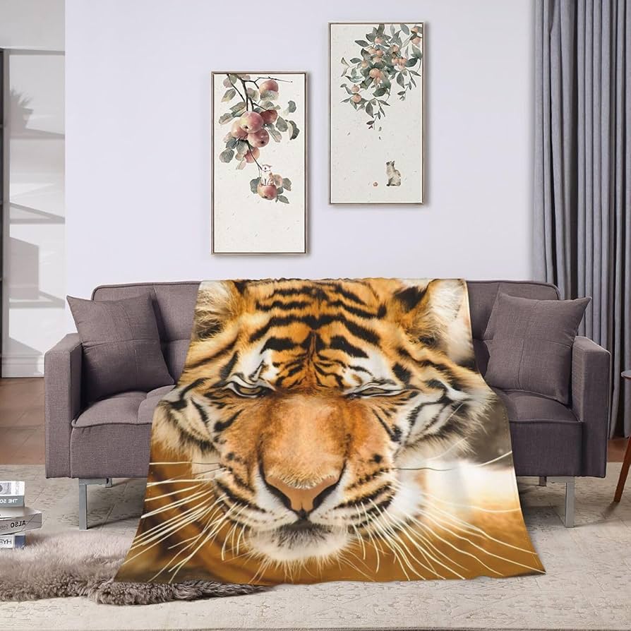 Amazon｜マルチサイズ ふんわり フランネル ブランケット 虎 トラ 動物