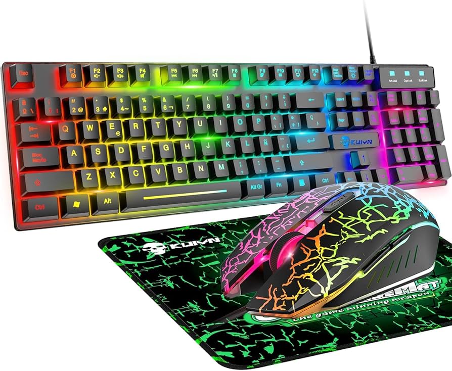 Amazon | ゲーミングキーボード マウス セット 高耐久 RGB 多種ライト