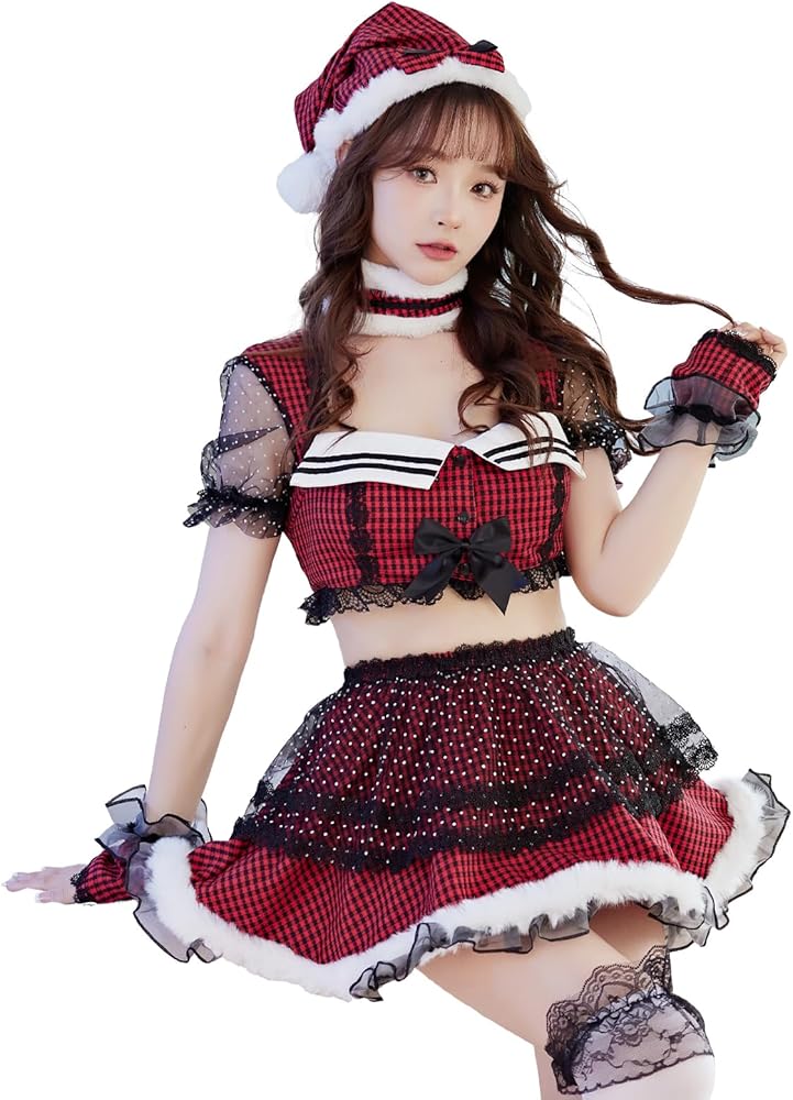 Amazon.co.jp: [Malymoon] コスプレ サンタ ゴシック チェック柄