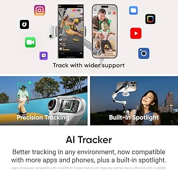 Amazon.com: Insta360 Flow 2 Plus AI Tracker Bundle Grey - Foldable