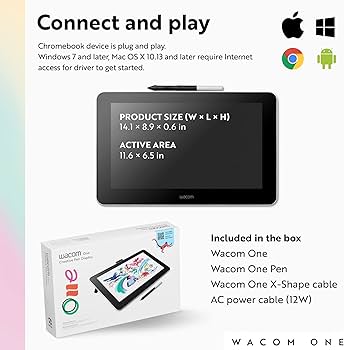 Amazon.com: Wacom One HD Creative Pen Display, Drawing Tablet with