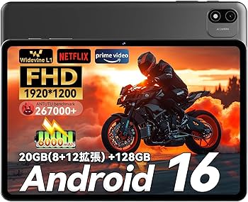 Amazon.co.jp: 【Android 16タブレット 10インチ Wi-Fiモデル