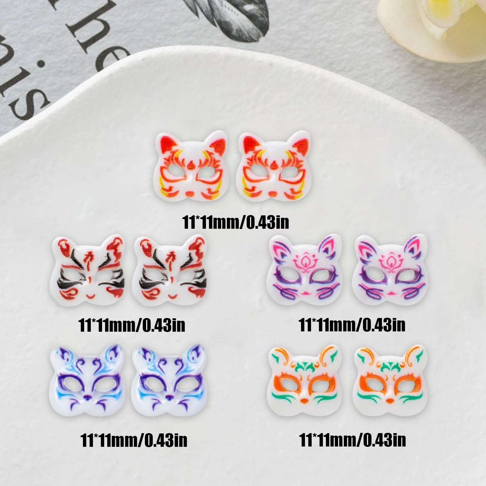 Amazon.co.jp: ネイルパーツ 狐 50個セット 3D 立体 可愛い キツネ 狐