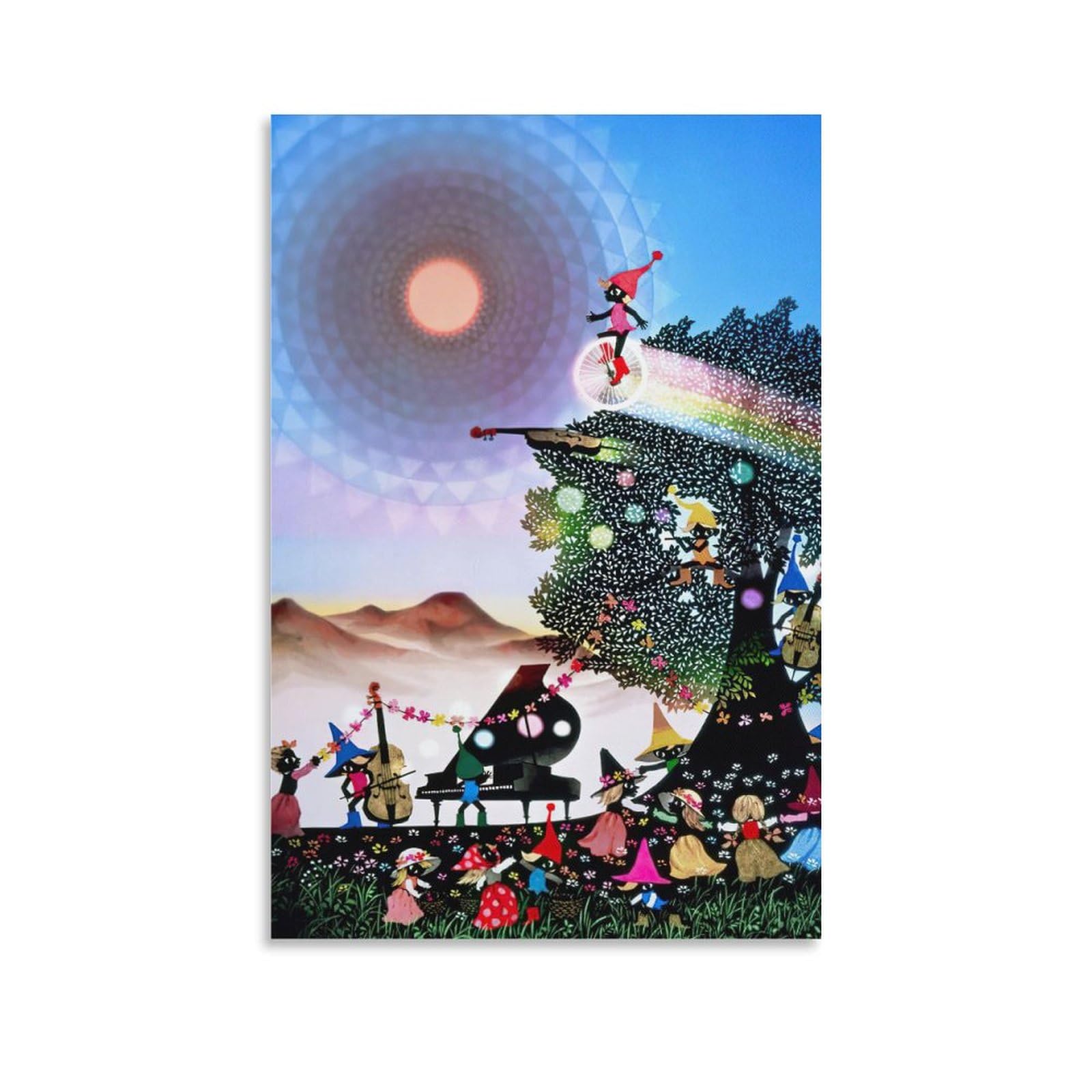 Amazon.co.jp: 藤城清治 油絵 クールの印刷 複製画 絵画 アート