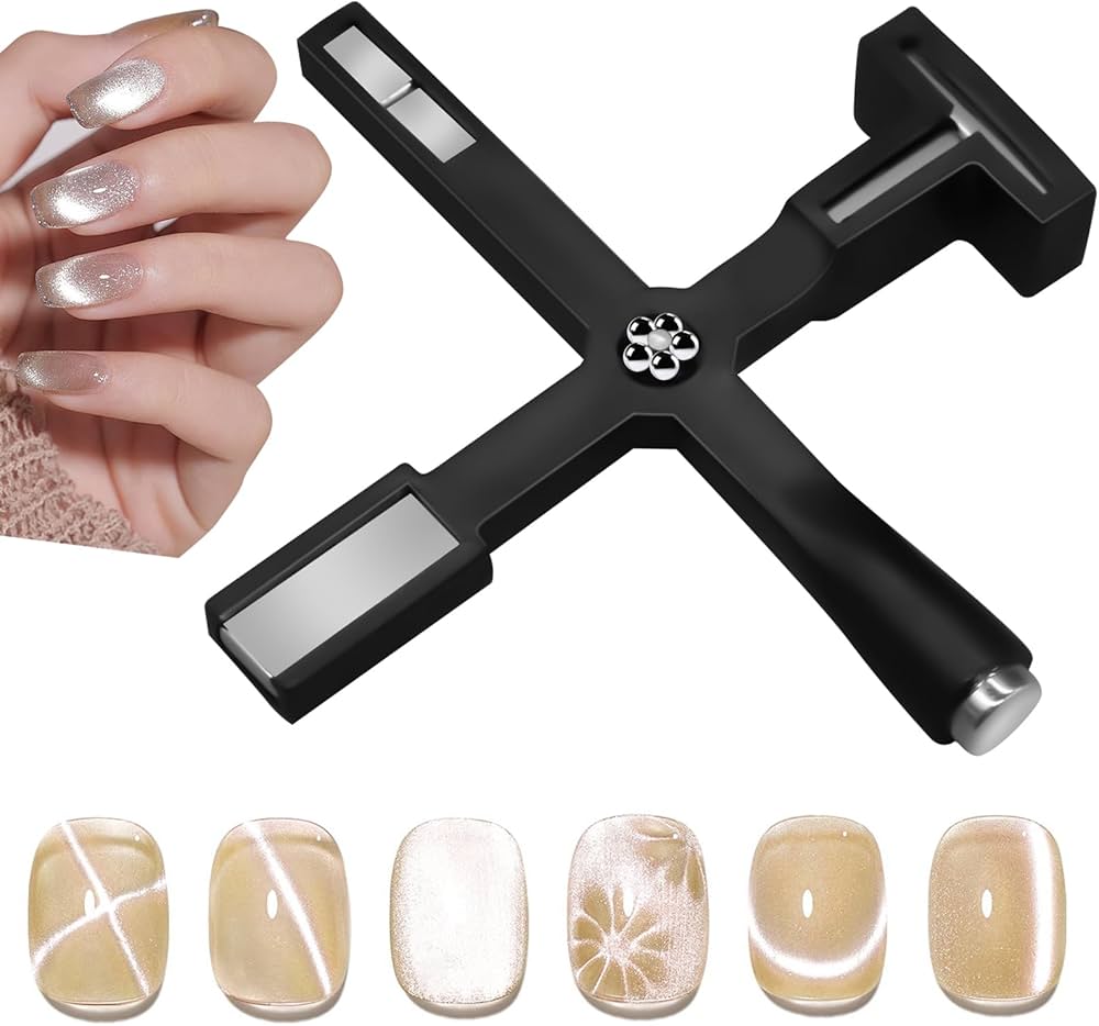 Cat Eye Magnet for Nails, 5 In 1 Nail Magnet Cat Eye Gel Nail